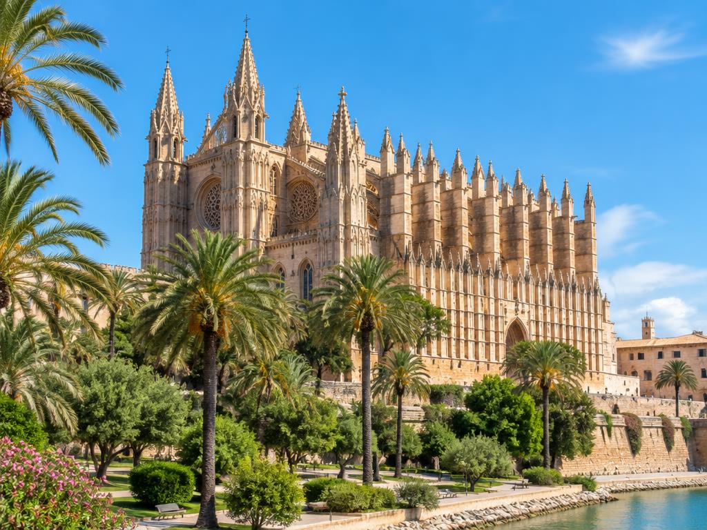 Palma de Mallorca — katedrála, hrad a staré město